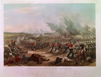El segundo día de la batalla de Ferozshah, 22 de diciembre de 1845